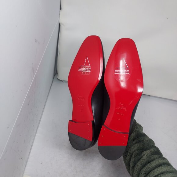 Christian Louboutin MENS Dandelion Black Leather Loafer Shoe - Picture 2 of 10